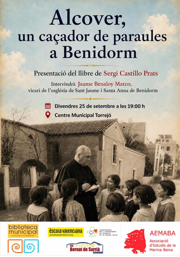 Alcover, un caçador de palabras en Benidorm. Presentación de libro
